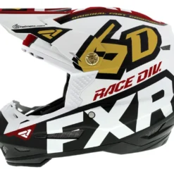 FXR 6D ATR-2 Race Division Helmet -FXR Sales Store fxr6 datr2 race division helmet gold rust white 1