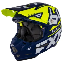 FXR 6D ATR-2 Race Division Helmet -FXR Sales Store fxr6 datr2 race division helmet hi viz yellow navy