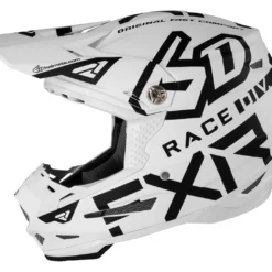 FXR 6D ATR-2 Race Division Helmet -FXR Sales Store fxr6 datr2 race division helmet white black 1