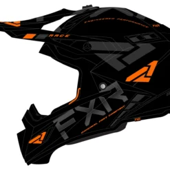 FXR Helium Race Div Helmet -FXR Sales Store fxr helium race div helmet black orange 1