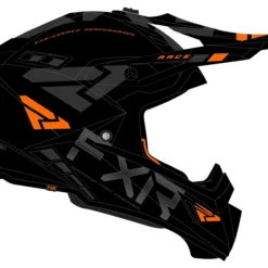 FXR Helium Race Div Helmet -FXR Sales Store fxr helium race div helmet black orange 2