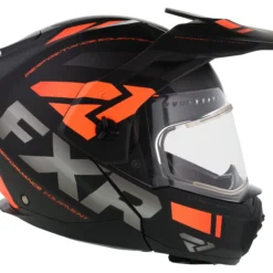 FXR Maverick Snow Helmet - Electric Shield -FXR Sales Store fxr maverick snow helmet electric shield black orange 1