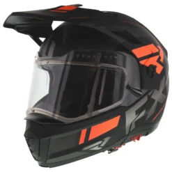FXR Maverick Snow Helmet - Electric Shield -FXR Sales Store fxr maverick snow helmet electric shield black orange