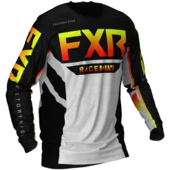 FXR Podium MX Jersey -FXR Sales Store fxr podium mx jersey black hi viz yellow grey