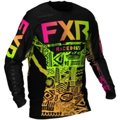 FXR Podium MX Jersey -FXR Sales Store fxr podium mx jersey black hi viz yellow pink