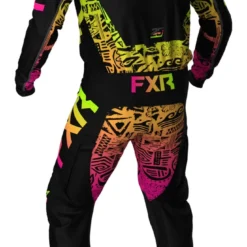 FXR Podium MX Pants -FXR Sales Store fxr podium mx pants black hi viz yellow pink 3