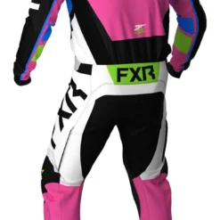 FXR Youth Podium MX Pants -FXR Sales Store fxr podium mx pants black white pink lime 1